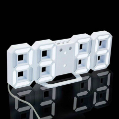 Часы настольные электронные RIAS LY-1089 LED с будильником и термометром White Ligh White (3_02671) Королево