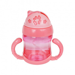 Дитячий поїльник з трубочкою Mega Zayka MGZ-0321 (Coral) 150 мл Покровськ