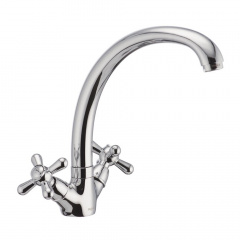 Змішувач для кухні двовентильний Haiba Dominox 273 HB0085 Хром (332944) Новомиколаївка