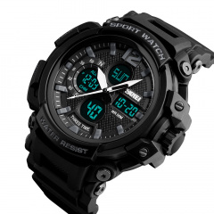 Годинник наручний Skmei 1343 Black 1343BK (15945-hbr) Васильков