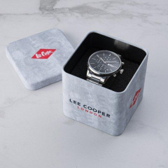 Годинник чоловічий водостійкий наручний Lee Cooper Plane Сріблястий (2493761009) Косов