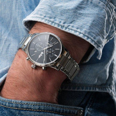 Годинник чоловічий водостійкий наручний Lee Cooper Plane Сріблястий (2493761009) Косов