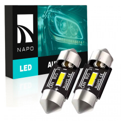 Комплект світлодіодних ламп Napo LED SJ-7020-1SMD-CANBUS 31mm C5W C10W 2 шт Білий (2530537818) Киев