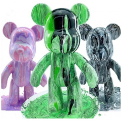 Набір для творчості No Brand Fluid Bear DIY Bearbrick Флюїдний Ведмедик із фарбами 23 см Різнокольоровий (2104618542) Харків
