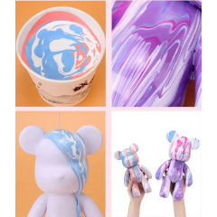 Набір для творчості No Brand Fluid Bear DIY Bearbrick Флюїдний Ведмедик із фарбами 23 см Різнокольоровий (2104618542) Харків