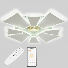 Стельова LED люстра Sunlight 5891/4+4 Білий Калуш