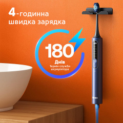 Електрична зубна щітка з футляром Bitvae S3 Smart 4 насадки Dark blue Молочанськ