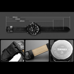 Чоловічий наручний годинник Skmei 1309 Black 1309BK (17126-hbr) Кривой Рог