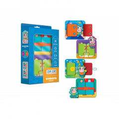Игра Vladi Toys с застежками Бизиборд Эмоции укр (ZZ1001-01) Свеса