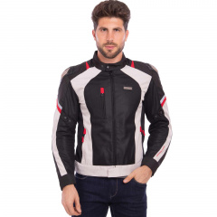 Мотокуртка текстильная с защитой NERVE 495-GR XL-48-50 Черный-серый PT1500 Вишгород