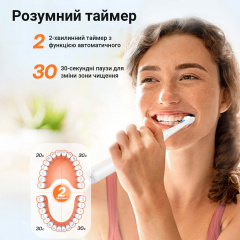 Електрична зубна щітка з футляром Bitvae D2 6 насадок White Гуляйполе