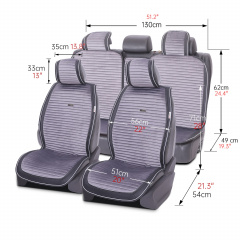 Накидки-чохли на сидіння для GEELY SL 2011-2017 AUAU Polosso Сірий (42789827) Коростень