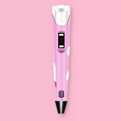 3D ручка c LCD дисплеем 3DPen Hot Draw 3 Pink+Досточка+Ножницы+Комплект эко пластика для рисования 109 метров Кривой Рог
