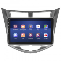 Штатная магнитола Lesko Hyundai Solaris I Рестайлинг 2014-2017 10" 6/128Gb 4G Wi-Fi GPS Top (9321-51990) Шостка