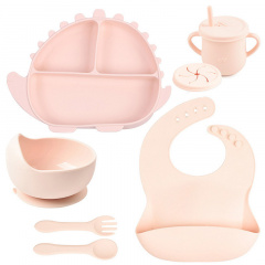 Набор силиконовой посуды 2Life Y4 6 предметов Розовый (v-11212) Славянск