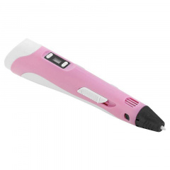 3D ручка c LCD дисплеем и комплектом эко пластика для рисования 3DPen Hot Draw 3 Pink Одеса