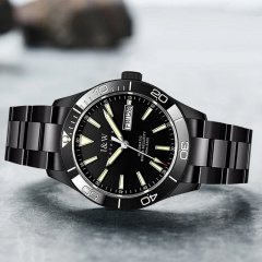 Наручний годинник чоловічий Carnival Shark 10 Bar Чорний (3344) Косів