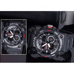 Часы наручные мужские Smael 8007 Black (15170-hbr) Вознесенск