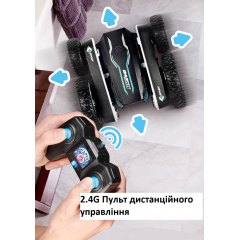 Машинка трюковая перевертыш вездеход с пультом радио управления YG Toys Черный Хуст