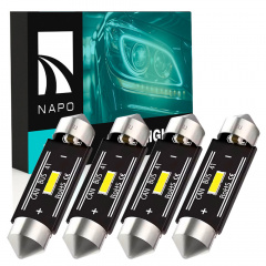 Комплект світлодіодних ламп Napo LED SJ-7020-1SMD-CANBUS 41mm C5W C10W 4 шт Білий (2530567937) Обухов