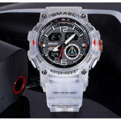 Часы наручные Smael 8007 Transparent White (15169-hbr) Володарськ-Волинський