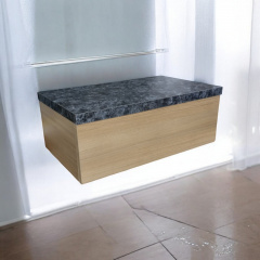 Тумба пластикова підвісна The MIX Ламі 4236 mat 5057 Wood 70х30х45 см Курінь