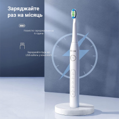 Набір електричних зубних щіток Bitvae D2 2 шт Black White Ворожба