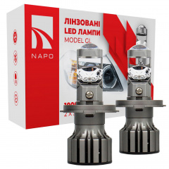 Комплект світлодіодних ламп Napo Model GL H4 6500K 10000LM 2 шт Білий (2562803579) Херсон