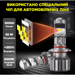 Комплект світлодіодних ламп Napo Model GL H4 6500K 10000LM 2 шт Білий (2562803579) Херсон
