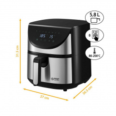 Фритюрниця First Austria FA-5053-6 5.8 л Чорно-сріблястий (103265105) Кропива