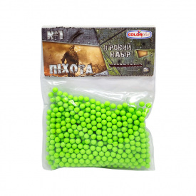 Пластикові кульки для дитячої зброї Colorplast 1-153 6 мм 500 шт Салатовий