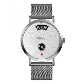 Чоловічий наручний годинник Skmei 1489 Сріблястий
