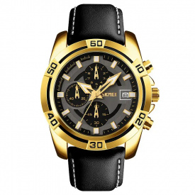 Годинник чоловічий Skmei 9156 Avalon Золотистий