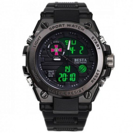 Чоловічий наручний годинник BESTA Tattoo ЗСУ Чорний