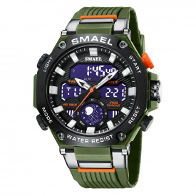Годинник наручний Smael 8069 Army Green (16673-hbr)