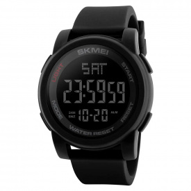 Годинник наручний Skmei 1257 Black 1257BK (15926-hbr)