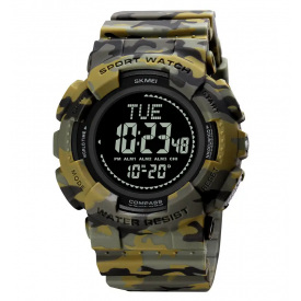 Годинник чоловічий спортивний Skmei 2077 з компасом Камуфляж