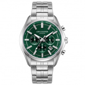 Наручний годинник чоловічий Lee cooper Fenix Green Сріблястий (3445)