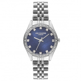 Наручний годинник жіночі Lee Cooper Santorini BlueMarine Сріблястий (3425)
