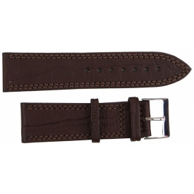 Кожаный ремешок для часов под крокодила Mykhail Ikhtyar 24 мм Коричневый (S24-519S brown)