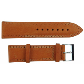 Ремешок для часов кожаный Mykhail Ikhtyar ширина 24 мм Рыжий (S24-408S orange)
