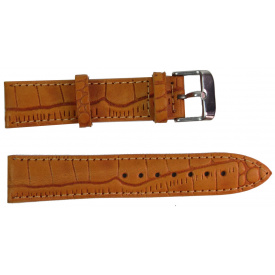 Ремешок для часов кожаный Mykhail Ikhtyar ширина 22 мм Рыжий (S22-418S orange)