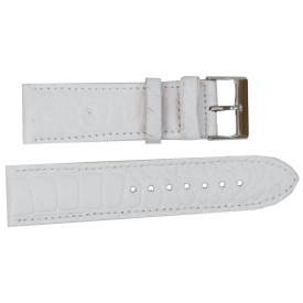 Ремінець для годинника Mykhail Ikhtyar зі шкіри 24 мм Білий (S001-24S white)