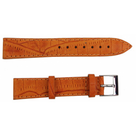 Ремешок для часов кожаный Mykhail Ikhtyar 18 мм Рыжий (S18-418S orange)