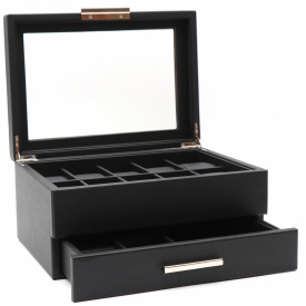 Шкатулка для зберігання годинників Salvadore LTH/10/BL./JW 310x222x150 мм Чорний