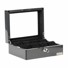 Скринька для зберігання годинників Salvadore 802-8TB 240х185х85 мм Чорно-сірий