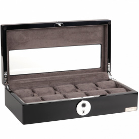 Скринька Salvadore для годинників FP/HW/B-10W 38х20х10 см Сіро-чорний