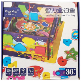 Дерев'яний сортер-рибалка "Окен" Bambi C 61739 стіни-конструктор математичний та фігурний