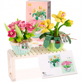 3D конструктор в горшке LOZ 1673 409 деталей Разноцветный (11570-67169)