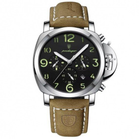 Чоловічий наручний годинник Poedagar Luminious Коричневий